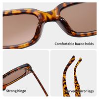 Mode Géométrique Léopard Bande Petit Cadre Carré Protection Uv Lunettes De Soleil Pour Enfants En Gros main image 5