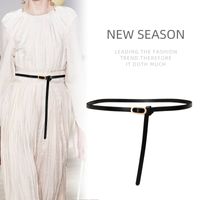 New Decorative Dress Fashion Thin Leather Female Belt main image 3