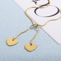 Titanium Steel 18K Gold Plated Fashion Heart Pendant Necklace main image 5