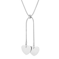 Titanium Steel 18K Gold Plated Fashion Heart Pendant Necklace main image 6