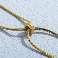 Acero Titanio Chapados en oro de 18k Moda Geométrico Collar Colgante main image 5
