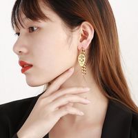 Fashion Geometric Plating Stainless Steel No Inlaid 18K Gold Plated Earrings main image 3