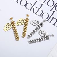 Fashion Geometric Plating Stainless Steel No Inlaid 18K Gold Plated Earrings main image 5