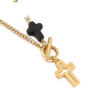 Titanium Steel 18K Gold Plated Fashion Letter Necklace main image 2