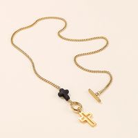 Titanium Steel 18K Gold Plated Fashion Letter Necklace main image 3