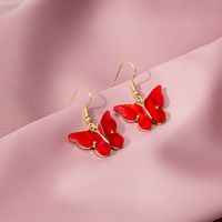 Shell Butterfly Fashion Color Gradient Alloy Earrings main image 5
