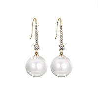 Fashion Red Pearl Bell Inlaid Rhinestone Alloy Drop Earrings Wholesale main image 6