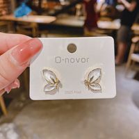 Fashion New Simple Alloy Butterfly Shaped Earrings main image 5