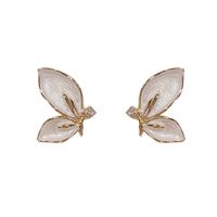 Mode Nouveau Simple Alliage En Forme De Papillon Boucles D'oreilles main image 2