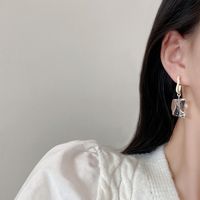 Fashion Irregular Transparent Acrylic  Geometric Alloy Earrings main image 4