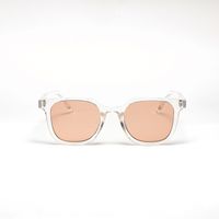 Fashion Round Frame Rivet Orange Lens Sunglasses main image 3