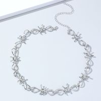 Simple Vintage Plain Hollow Chain Exaggerated Thorn Alloy Necklace main image 3