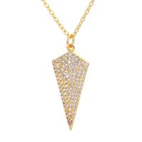 Fashion Copper Arrow Pendant Micro-inlaid Zircon Full Zircon Necklace Wholesale main image 1