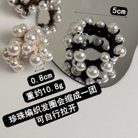 Chouchous De Cheveux De Corde De Tête De Coiffure Tressée De Perles De Style Coréen main image 3