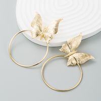 Boucles D&#39;oreilles En Gros Minimalistes Féminines Papillon En Alliage De Mode main image 1