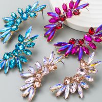 Fashion Geometric Diamond Alloy Artificial Gemstones Earrings main image 2