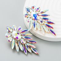 Fashion Shiny Alloy Colored Diamond Earrings Female Wholesale main image 4