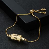 Fashion New Copper-plated Real Gold Lucky Letter Bracelet Accessories main image 3