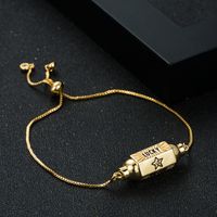 Fashion New Copper-plated Real Gold Lucky Letter Bracelet Accessories main image 4