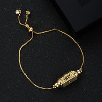 Fashion New Copper-plated Real Gold Lucky Letter Bracelet Accessories main image 5