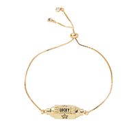 Fashion New Copper-plated Real Gold Lucky Letter Bracelet Accessories main image 6