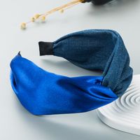 New Fashion Color Contrast Stitching Knotted Fabric Headband main image 5