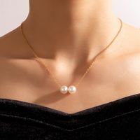 Bijoux De Mode Chaîne De Perles Chaîne De Clavicule Simple Géométrique À Une Seule Couche main image 1