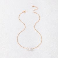 Fashion Jewelry Pearl Chain Single Layer Geometric Simple Clavicle Chain main image 5