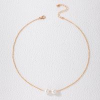 Fashion Jewelry Pearl Chain Single Layer Geometric Simple Clavicle Chain main image 6