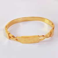 Nuevo Brazalete De Mujer De Acero Inoxidable Con Trébol De Cuatro Hojas De Oro De 18 Quilates Y Acero De Titanio Nuevo A La Moda sku image 1