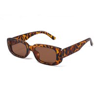 Fashion Geometric Leopard Stripe Small Square Frame Uv Protection Children's Sunglasses Wholesale sku image 1