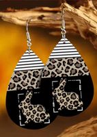 1 Pair Retro Rabbit Leather Patchwork Easter Women's Earrings sku image 1
