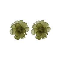 Spring And Summer Flower Frosted Transparent Acrylic Earrings sku image 4