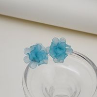Spring And Summer Flower Frosted Transparent Acrylic Earrings sku image 7