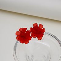 Spring And Summer Flower Frosted Transparent Acrylic Earrings sku image 8