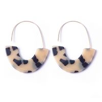 New Fashion Leopard Print Acrylic Acetate Plate U-shaped Earrings Women sku image 2