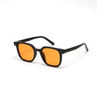 Fashion Round Frame Rivet Orange Lens Sunglasses sku image 2