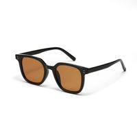 Fashion Round Frame Rivet Orange Lens Sunglasses sku image 3