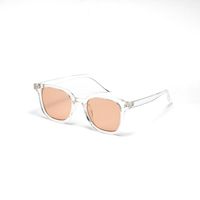 Fashion Round Frame Rivet Orange Lens Sunglasses sku image 4
