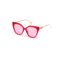 Fashion Cat's Eye Tortoiseshell Large Frame Hollow Sunglasses sku image 1