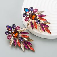 Fashion Shiny Alloy Colored Diamond Earrings Female Wholesale sku image 1