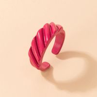 Fashion Color Spray Paint Single Ring Geometric Irregular Open Ring sku image 4