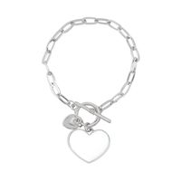 Bracelet Simple En Forme De Coeur Avec Boucle Ot En Gros Nihaojewelry sku image 3