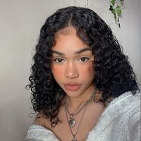 Black Women's Wig Medium Long Curly Hair Headgear Wigs main image 1