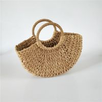 Women's Medium Vintage Style Straw Bag main image 3