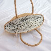Women New Fashion Straw Woven Portable Seaside Holiday Handbag41*25cm main image 5