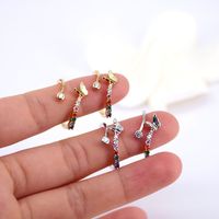 Fashion Butterfly Ring Female Copper Gold-plated Color Zircon Open Ring main image 6