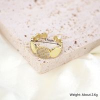 Geometric Gold-plated Copper Inlaid Micro Zircon Adjustable Index Finger Ring main image 6