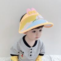 Children's Sunshade Anti-ultraviolet Empty Top Hat Cute Cartoon Butterfly Elastic Adjustment main image 2