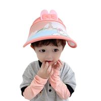 Children's Sunshade Anti-ultraviolet Empty Top Hat Cute Cartoon Butterfly Elastic Adjustment main image 6